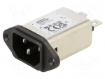 Connector: AC supply | socket | male | Inom: 6A | Ir: 310uA | 250VAC