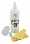 Screen cleaning kit DELTACO 250ml, non-alcoholic,  microfiber cloth, biodegradable / CK1008