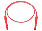 Test lead | 20A | banana plug 4mm,both sides | Urated: 1kV | Len: 0.3m