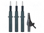 Kit of test probes | Wire insul.mat: PVC | black