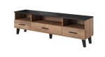 Cama RTV stand LOTTA 180cm wotan oak + mat black