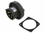 Connector: AC supply 3-phase | socket | male | 32A | 400VAC | IEC 60309