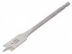 Drill bit | for wood,feather | &Oslash;: 18mm | L: 152mm | Holder: E6,3mm | 1/4"