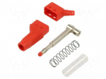 Laboratory connector: 4mm banana | plug | 19A | 600V | red | 1mm2