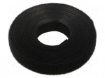 Hook and loop fastener | L: 5m | W: 16mm | black