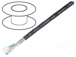Wire | S/FTP | 4x2x23AWG | industrial Ethernet | 7 | wire | Cu | PVC | black