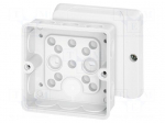 Enclosure: junction box | X: 88mm | Y: 88mm | Z: 50mm | IP55 | white