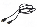 Cable | HDMI plug,mini HDMI plug | Len: 1.5m | black | 30AWG