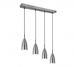 Trio-Lighting Farin  4-pc E14 brushed steel piekaramā lampa