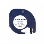 Dymo kleepuv analoogteip 91200, 12mm x 4m