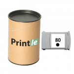 HP 80 (C4871A) black 350ml (Printle)  (with chip)