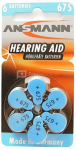 1x6 Ansmann Zinc-Air 675 (PR 44) Hearing Aid Batteries