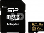 Silicon Power memory card microSDHC 32GB High Endurance + adapter