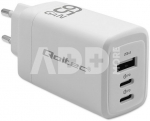 Qoltec GaN 65W charger,5V 20V 3A 3.35A,2xUSB,2xUSB C
