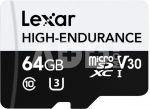 LEXAR HIGH-ENDURANCE MICROSDHC/MICROSDXC UHS-I R100/W45 64GB