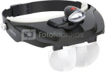 Carson Head magnifier PRO Series MagniVisor Deluxe with LED and 4 lenses