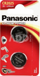 1x2 Panasonic CR 2025 Lithium Power