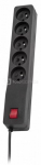Lestar Surge protector ZX 510, 1L, 1,0m, black