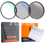 K&F Concept K&F 55mm 3pcs Professional Lens Filter Kit (MCUV/CPL/ND4) + Filter Pouch+3pcs*Cleaning Cloth