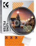 K&F Concept K&F 82MM Ultra-Thin Adjustable Long 4-8 Point Star Filter, Green Coated, with 3 Vacuum Cleaning Clot