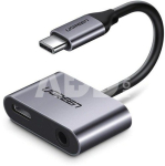 UGREEN USB-C to USB-C Adapter + jack 3.5mm (gray)