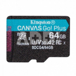 Kingston Memory card microSD 64GB Canvas Go! Plus 200MB/s A2 U3 V30