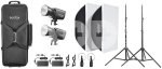 Godox Litemons LA300Bi Bi color LED Video Light 2 light kit (Black)