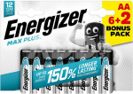 Energizer battery Max Plus Alkaline AA CHP8 6+2