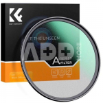 K&F Concept K&F 62MM A Series Black Mist Filter 1/4, HD, Waterproof, German optics, Green Coating