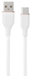 Silikoninis kabelis USB Type-A - Type-C (White, 3m)