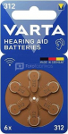 1x6 Varta Hearing Aid Batter.312 H&ouml;rger&auml;te Batterien 24607101416