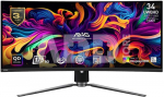 LCD Monitor|MSI|34"|Curved/21 : 9|Panel QD-OLED|3440x1440|21:9|175Hz|Matte|0.03 ms|Swivel|Height adjustable|Tilt|Colour Black|MAG341CQPQD-OLED