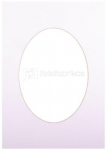 Passepartout 30x40, ultra white oval