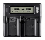 Newell DC-LCD two-channel charger for NP-FP, NP-FH, NP-FV series batteries