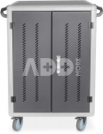 Digitus | Black | Charging Trolley 30 Notebooks / Tablets up to 15.6" | Pressure lock system with swiveling lever handle on the front and back door, lockable; Safety plug socket with switch on the side