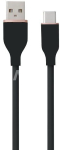 Silikoninis kabelis USB Type-A - Type-C (Black, 2m)