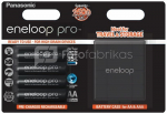 Įkraunamos baterijos Panasonic ENELOOP Pro BK-3HCDEC4BE , 2450 mAh, 500 (4xAA) dėžutėje