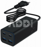 Gembird Universal charger 100W GaN 2xUSB-A 2xUSB-C fast charger black