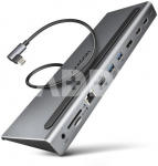 AXAGON AXAGON HMC-4KX3 3x USB- A/2xHDMI/DP/GLAN/SD/PD