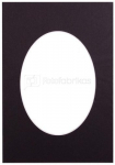 Passepartout 30x40, black oval