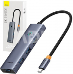 Rozbočovač 4v1 Baseus UltraJoy USB-C na USB 3.0 (vesm&iacute;rně &scaron;ed&yacute;)