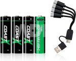 1x4 Coast Zithion-X Mignon AA Akku, USB-C Ladeanschl