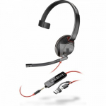 POLY Headset Blackwire 5210 USB-C + 3.5mmP +USB-C/A 8X230AA