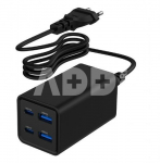 Gembird Universal charger 65W GaN 2xUSB-A 2xUSB-C fast charger black