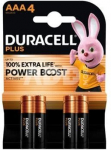 1x4 Duracell Plus Power Boost Micro MN2400 AAA LR03 1,5V