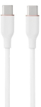 Silikoninis kabelis USB Type-C - Type-C, 60W (White, 1m)