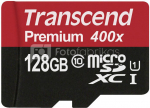 Transcend microSDXC 128GB Class 10 UHS-I 400x + SD Adapter