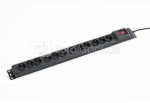Armac Surge M12 / 16A Rack 19 '' black 1.5m (12 slots)