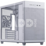Asus PC case Prime AP201 Tempered Glass MicroATX white