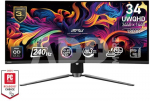 Monitor|MSI|34"|Gaming/Curved/21 : 9|Panel QD-OLED|3440x1440|240|Matte|0.03 ms|Swivel|Height adjustable|Tilt|Colour Black|MPG341CQPXQD-OLED